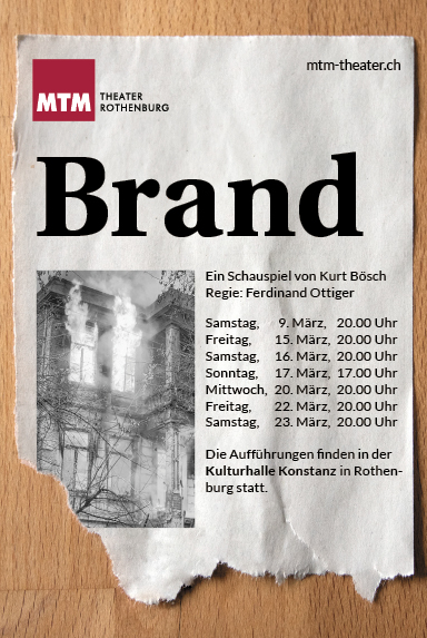 MTM-Theater Rothenburg spielt "Brand", Kulturhalle Konstanz, 20.00 Uhr, www.mtm-theater.ch